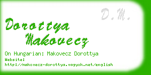 dorottya makovecz business card